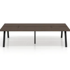Mesa multipuesto UvePro Bench doble, fondo 166 cm, estructura negra