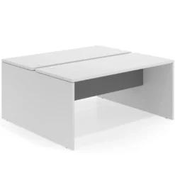 Mesa Multipuesto Work Bench fondo 142 estructura blanco mate