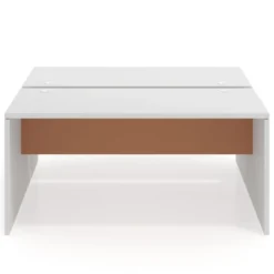 Mesa Multipuesto Work Bench fondo 142 estructura blanco mate