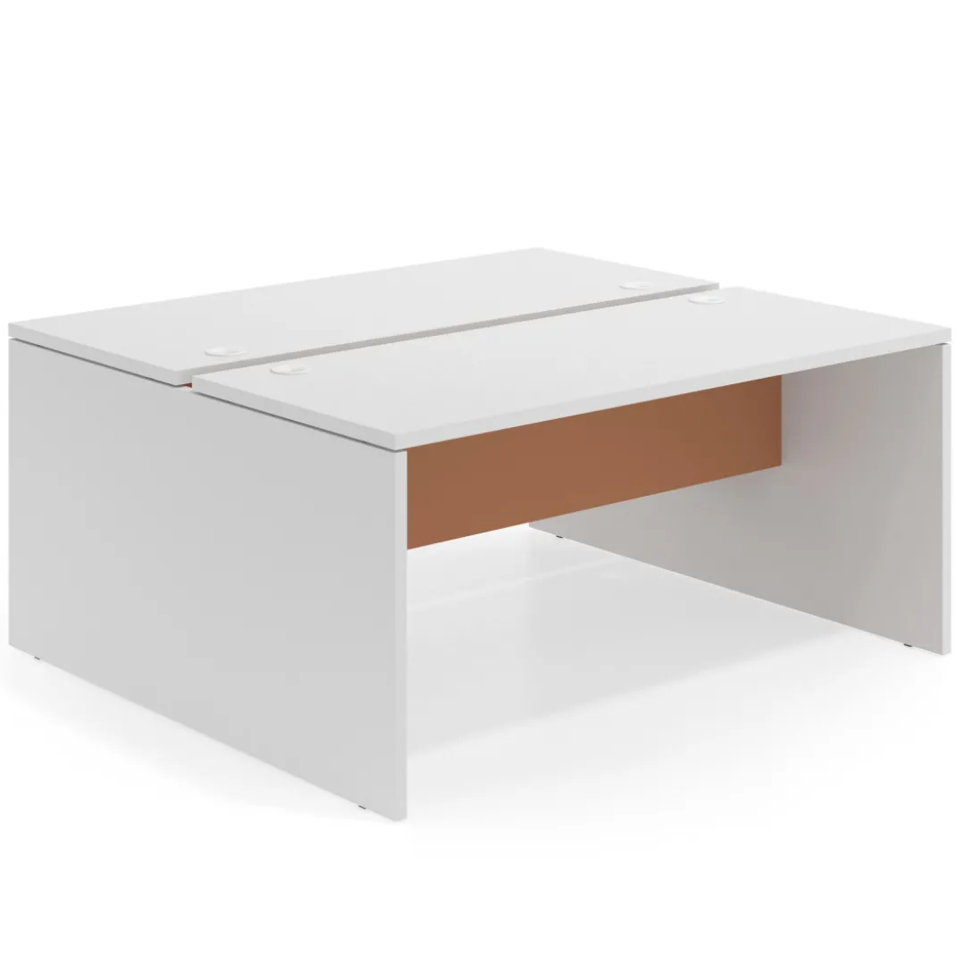 Mesa Multipuesto Work Bench fondo 142 estructura blanco mate