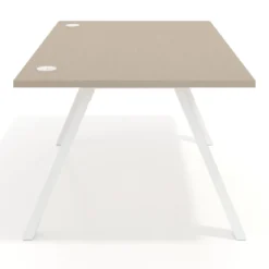 Mesa oficina de diseño UvePro fondo 100cm, estructura blanca