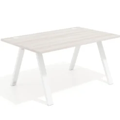 Mesa oficina de diseño UvePro fondo 100cm, estructura blanca