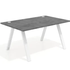 Mesa oficina de diseño UvePro fondo 100cm, estructura blanca