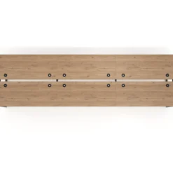 Mesa oficina multipuesto bench Delta triple, fondo 142cm, estructura negra