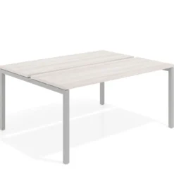 Mesa oficina multipuesto bench Kube fondo 126 cm estructura aluminio