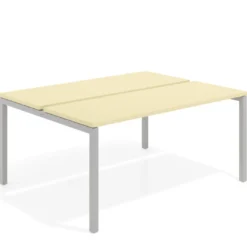 Mesa oficina multipuesto bench Kube fondo 126 cm estructura aluminio