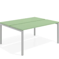 Mesa oficina multipuesto bench Kube fondo 126 cm estructura aluminio
