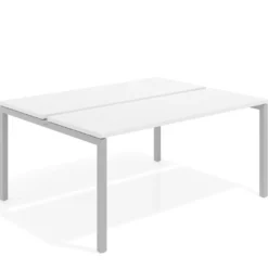Mesa oficina multipuesto bench Kube fondo 126 cm estructura aluminio