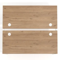 Mesa oficina multipuesto bench Kube fondo 142cm estructura blanca
