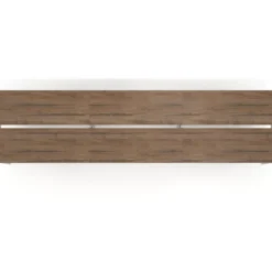 Mesa oficina multipuesto bench triple Kube, fondo 126 cm, estructura aluminio