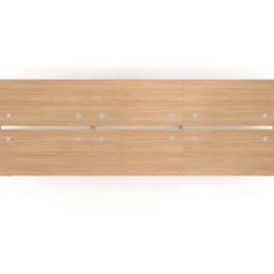 Mesa oficina multipuesto bench Kube triple, fondo 166 cm, estructura aluminio