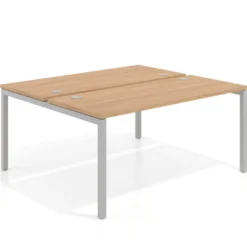 Mesa oficina multipuesto bench Kube fondo 142cm estructura aluminio
