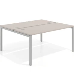 Mesa oficina multipuesto bench Kube fondo 142cm estructura aluminio