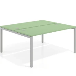 Mesa oficina multipuesto bench Kube fondo 142cm estructura aluminio