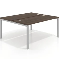 Mesa oficina multipuesto bench Kube fondo 142cm estructura aluminio