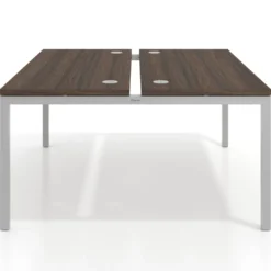 Mesa oficina multipuesto bench Kube fondo 142cm estructura aluminio