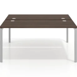 Mesa oficina multipuesto bench Kube fondo 142cm estructura aluminio