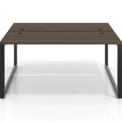 Mesa oficina multipuesto bench Delta fondo 142cm estructura negra