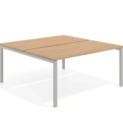 Mesa oficina multipuesto bench Kube fondo 166 cm estructura aluminio