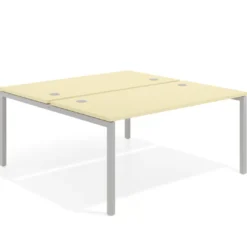 Mesa oficina multipuesto bench Kube fondo 166 cm estructura aluminio