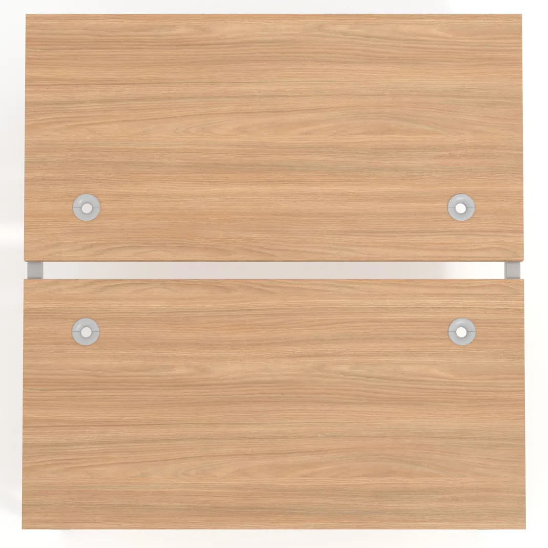 Mesa oficina multipuesto bench Kube fondo 166 cm estructura aluminio