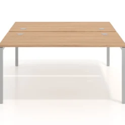 Mesa oficina multipuesto bench Kube fondo 166 cm estructura aluminio
