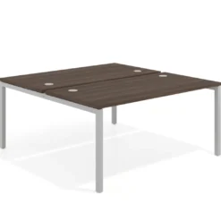 Mesa oficina multipuesto bench Kube fondo 166 cm estructura aluminio