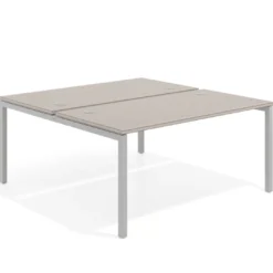 Mesa oficina multipuesto bench Kube fondo 166 cm estructura aluminio