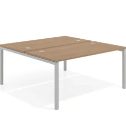 Mesa oficina multipuesto bench Kube fondo 166 cm estructura aluminio
