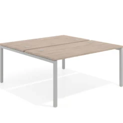 Mesa oficina multipuesto bench Kube fondo 166 cm estructura aluminio