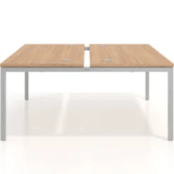 Mesa oficina multipuesto bench Kube fondo 166 cm estructura aluminio