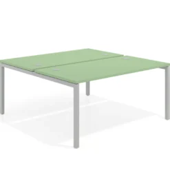 Mesa oficina multipuesto bench Kube fondo 166 cm estructura aluminio