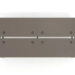 Mesa oficina multipuesto bench Delta doble, fondo 166cm estructura negra