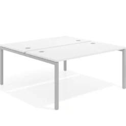 Mesa oficina multipuesto bench Kube fondo 166 cm estructura aluminio