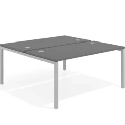 Mesa oficina multipuesto bench Kube fondo 166 cm estructura aluminio