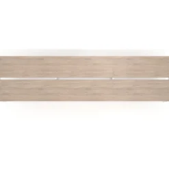 Mesa oficina multipuesto bench triple Kube, fondo 126 cm, estructura blanco