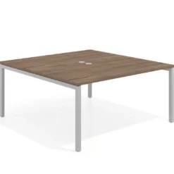 Mesa para coworking encimera continua fondo 166 cm estructura aluminio