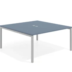 Mesa para coworking encimera continua fondo 166 cm estructura aluminio