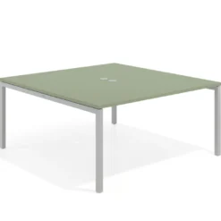 Mesa para coworking encimera continua fondo 166 cm estructura aluminio