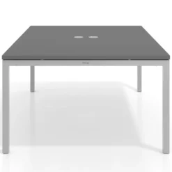 Mesa para coworking encimera continua fondo 126 cm estructura aluminio