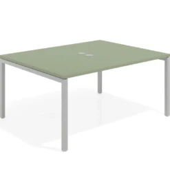 Mesa para coworking encimera continua fondo 126 cm estructura aluminio