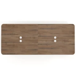 Mesa para reuniones Arki doble con fondo 126 cm, coworking, sobre curvo