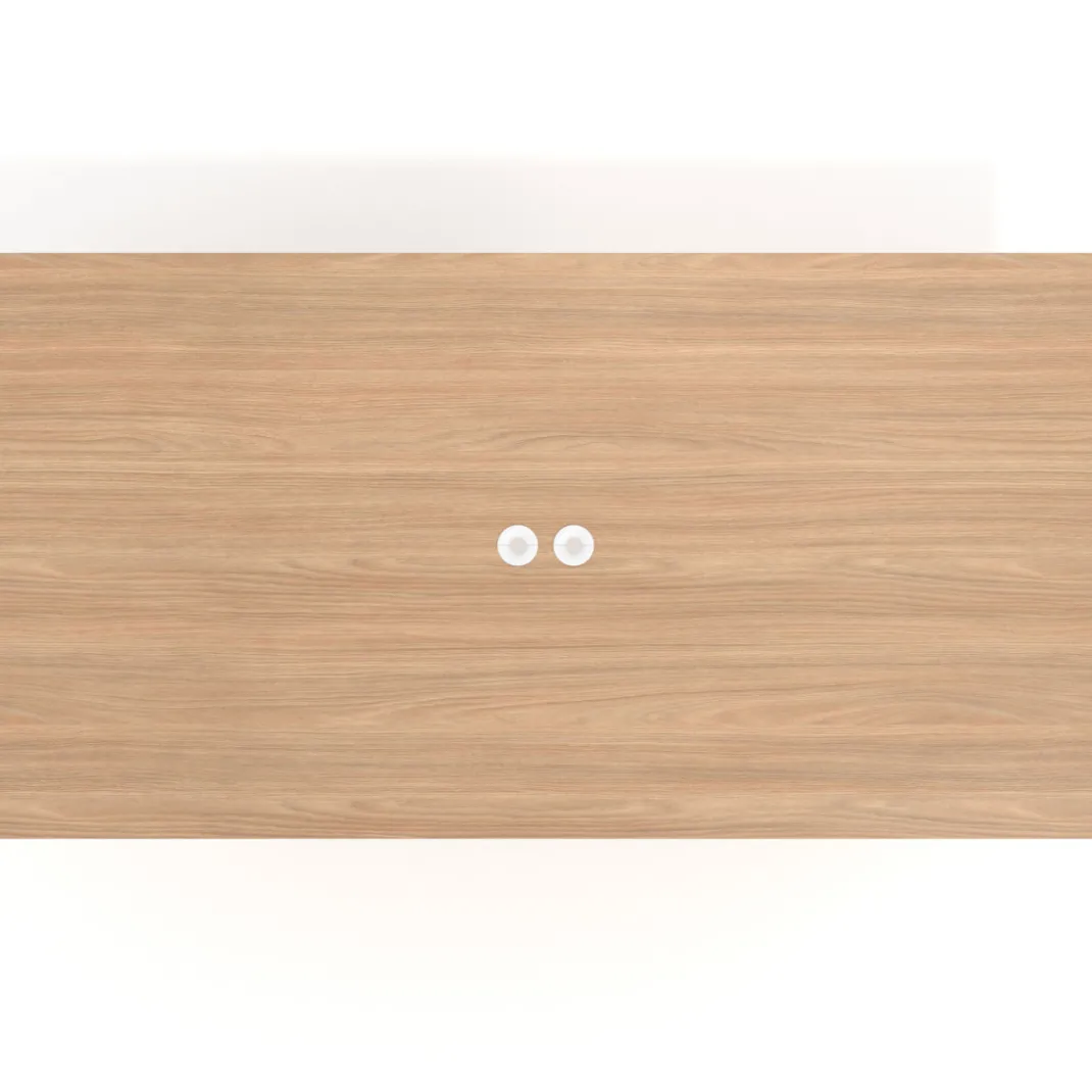 Mesa para reuniones rectangular fondo 126 cm, estructura blanca
