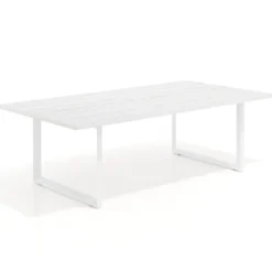 Mesa para reuniones rectangular fondo 126 cm, estructura blanca