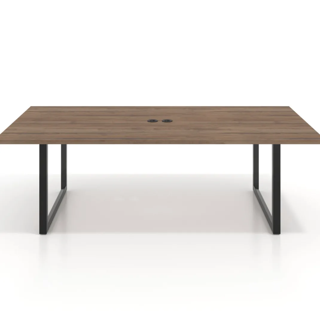 Mesa para reuniones rectangular fondo 126 cm, estructura negra