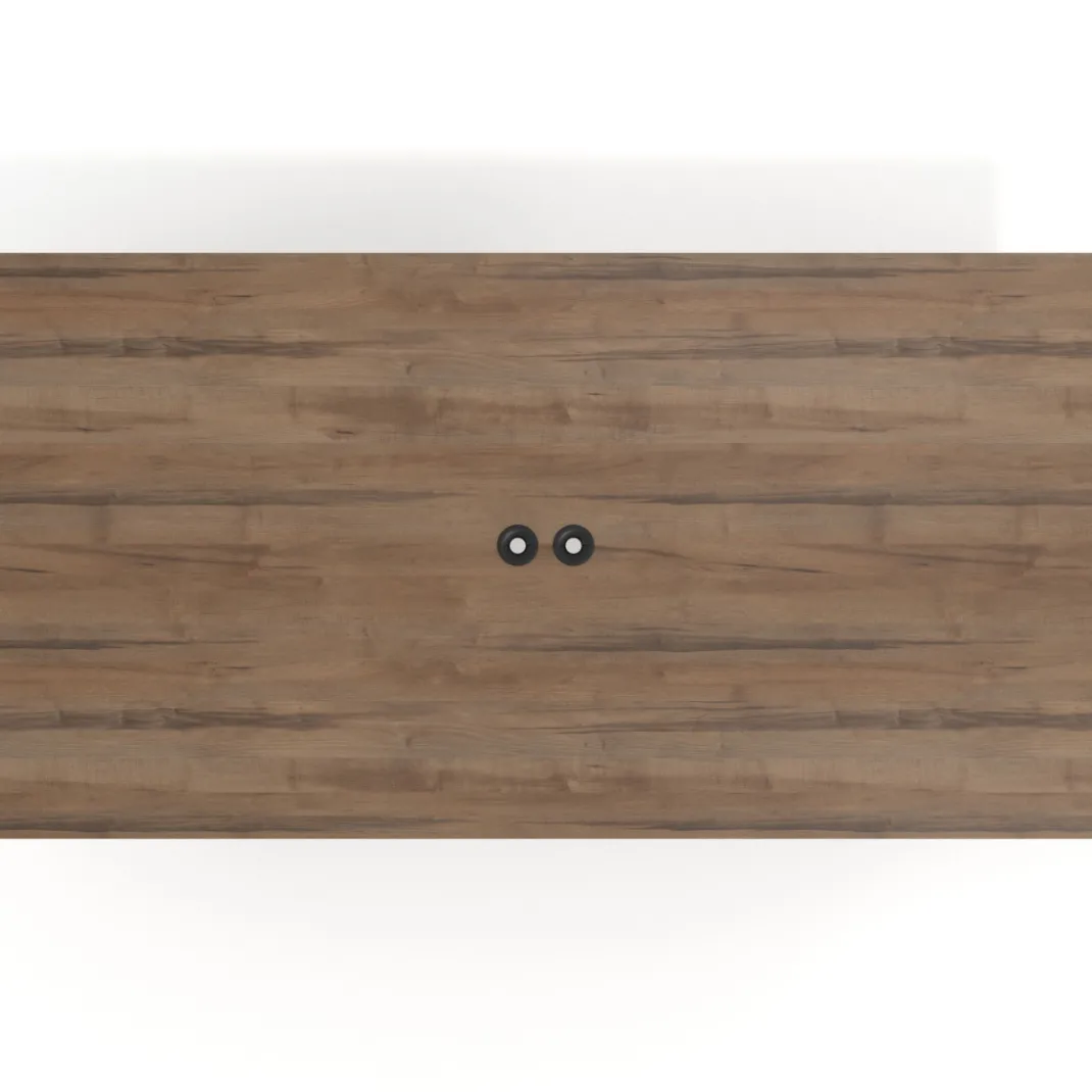 Mesa para reuniones rectangular fondo 126 cm, estructura negra