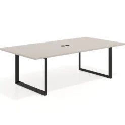Mesa para reuniones rectangular fondo 126 cm, estructura negra