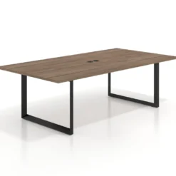Mesa para reuniones rectangular fondo 126 cm, estructura negra