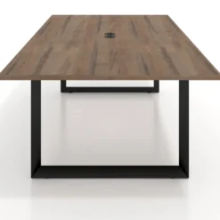 Mesa para reuniones rectangular fondo 126 cm, estructura negra