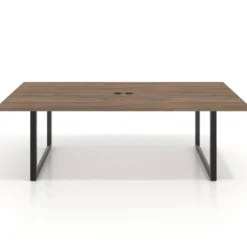 Mesa para reuniones rectangular fondo 126 cm, estructura negra